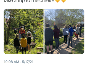 Outdoor learning CMS creek